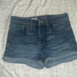 High rise jean shorts